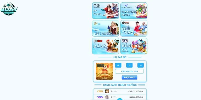 Các Sản Phẩm Cá Cược Nổi Bật Tại 8Day